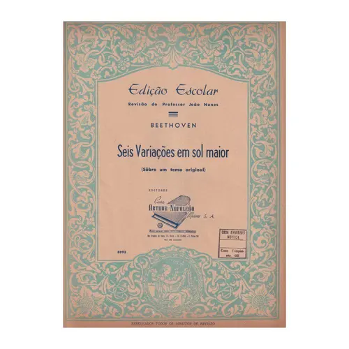 Seis Variações Em Sol Maior  (Edição Antiga)