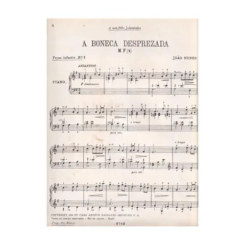 A Boneca Desprezada  - Peças Infantis N.1  (Edição Antiga)