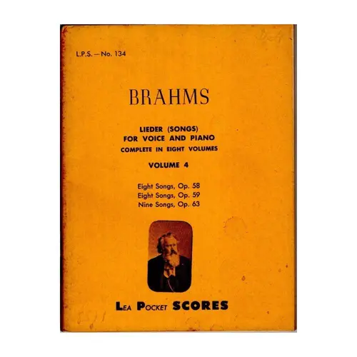 Lieder (Songs) for Voice and Piano - Vol.4 - Pocket scores
