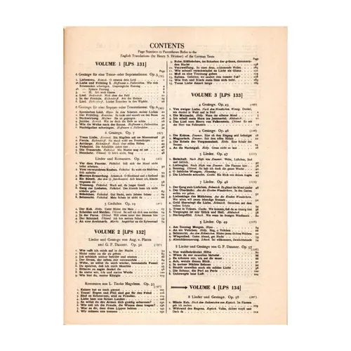Lieder (Songs) for Voice and Piano - Vol.4 - Pocket scores