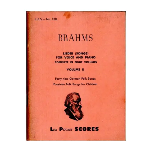 Lieder (Songs) for Voice and Piano - Vol.8 - Pocket scores