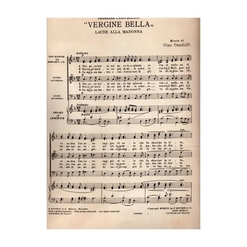 Vergine Bella Lade Alla Madonna