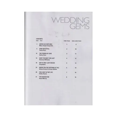 Wedding Gems For Female Singers - Pro Vocal