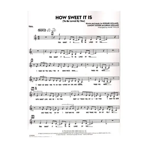 How Sweet It Is (To Be Loved By U)