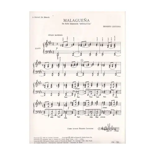 Malaguena - Piano Original