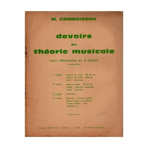 Devoirs de Théorie Musicale - Vol.3
