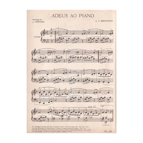 Adeus Ao Piano - Exemplar Antigo