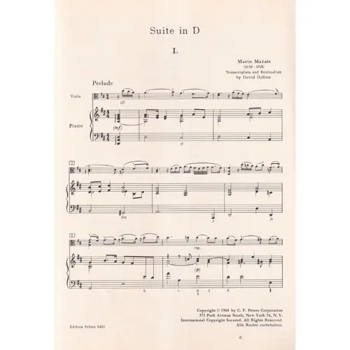 Suite D Dur Fur Viola