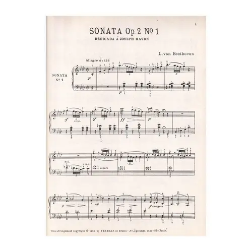 Sonata Op.2  N.1 Em Fa Menor  (Edição Antiga)