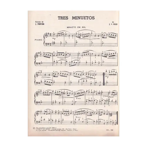 Tres Minuetos (do livro de Anna Magdalena Bach)