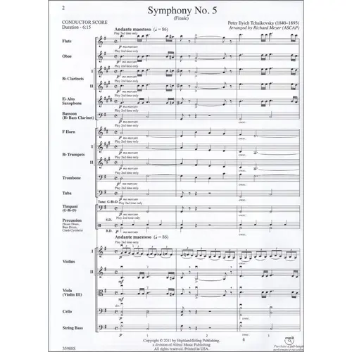 Symphony N.5 (Finale) Regente+Partes
