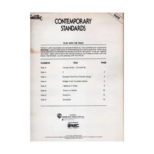 Contemporary Standards - Flauta