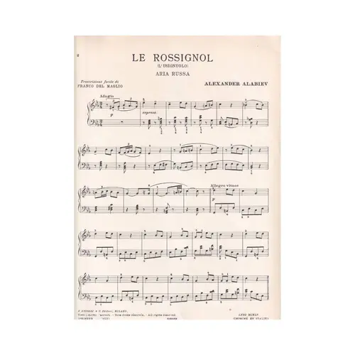 Le Rossignol - Aria Russa