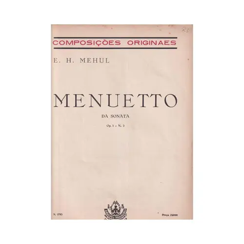 Menuetto Da Sonata op.1 N.3