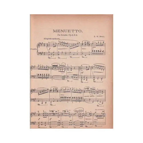 Menuetto Da Sonata op.1 N.3