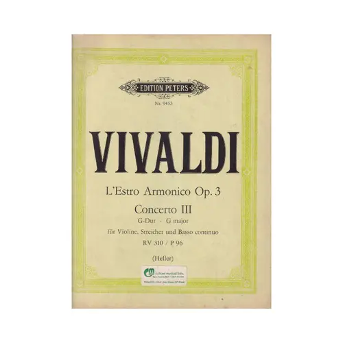 L Estro Armonico-Op.3-Conc.III - RV 310 / P96