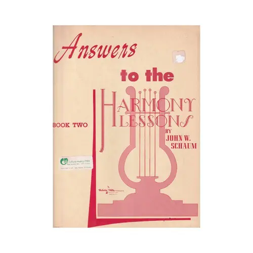 Answers to the Harmony Lessons Book Two