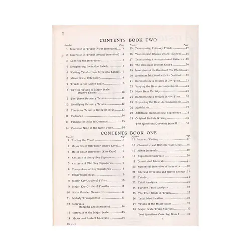 Answers to the Harmony Lessons Book Two