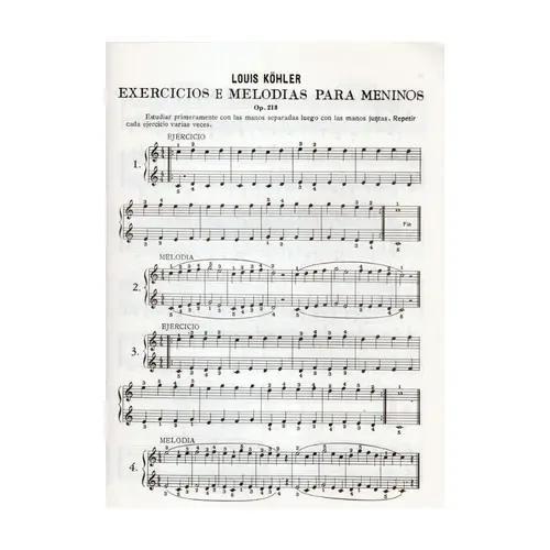 40 Exercícios E Melodia Para Crianças Op.218