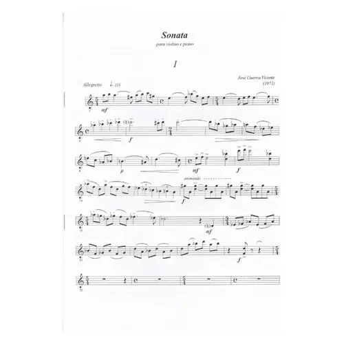 Sonata Para Violino E Piano