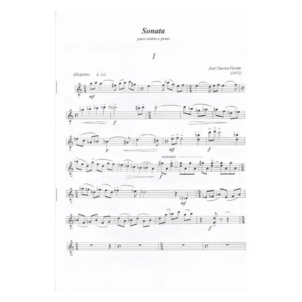Sonata Para Violino E Piano