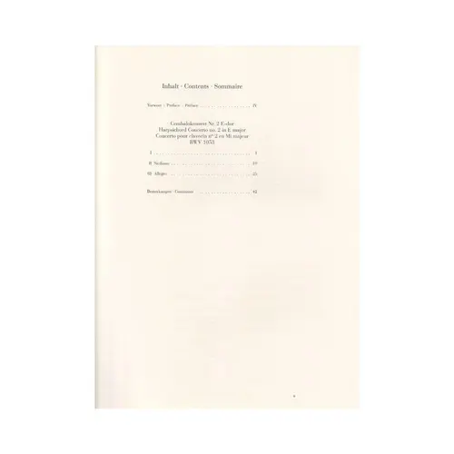 Harpsichord Concerto no. 2 E major BWV 1053 - Score
