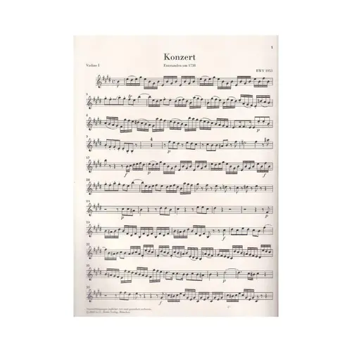 Harpsichord Concerto no. 2 E major BWV 1053 - Partes