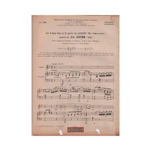 Le Chant Classique N°594 - Air d'Anne