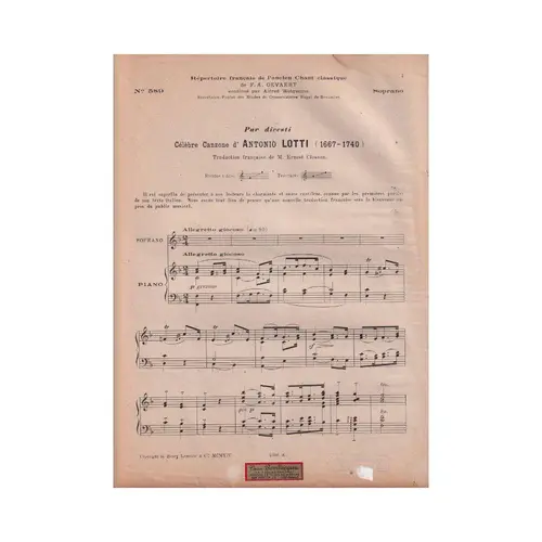 Le Chant Classique N°589 - Célebre Canzone