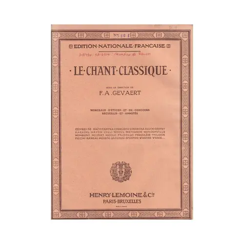Le Chant Classique N°556 - Cavatine de Simon