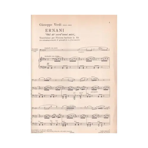 Ernani - Oh! De` Verd` Anni Miei  (Edição Antiga)
