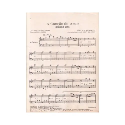 A Canção do Amor(Melody of Love) - Valsa