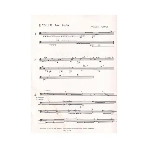 Etudes For Tuba