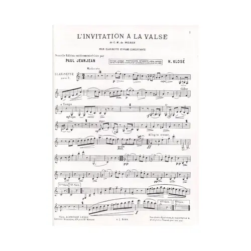 L Invitation A La Valse  (Clar)