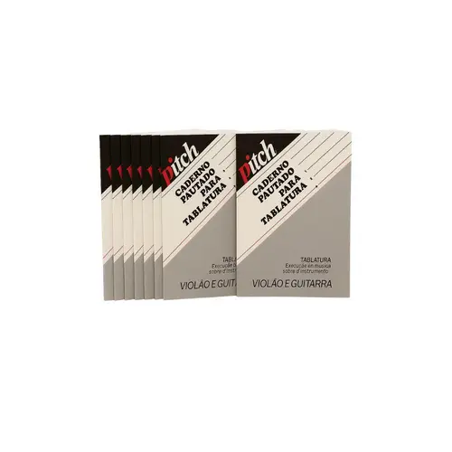 Kit 10 Cadernos Pautado para Tablatura