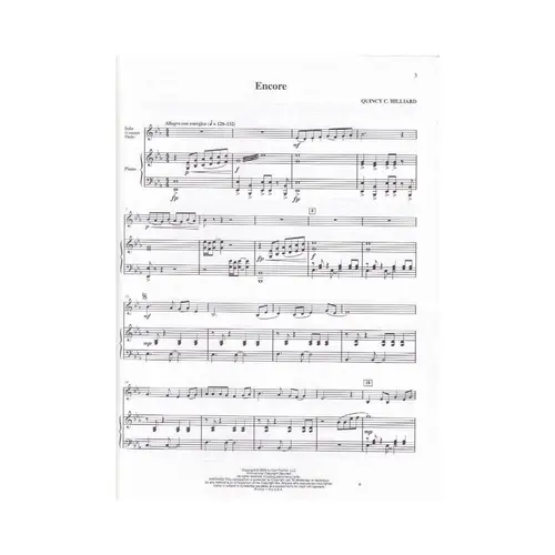 Encore For Clarinet Or Trumpet Or Tenor Sax