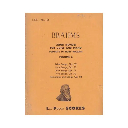 Lieder (Songs) for Voice and Piano - Vol.5 - Pocket Scores