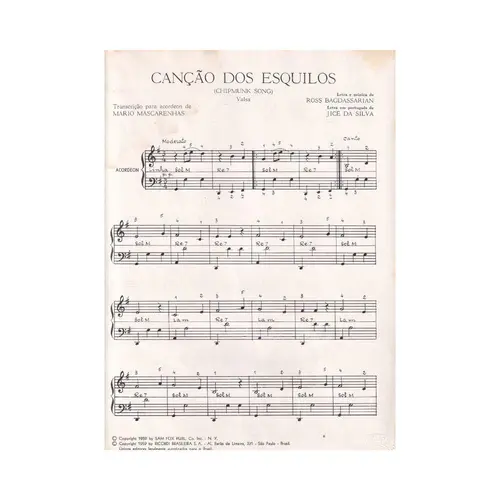 Canção dos Esquilos(Chipmunk Song)