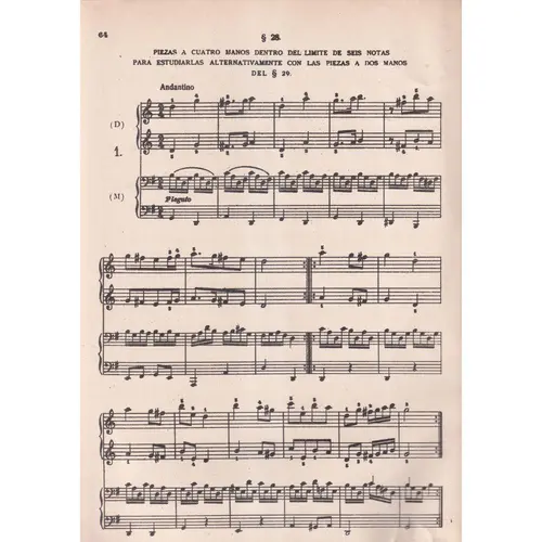 Metodo teorico-practico para el estudio del piano primera parte - libro 2