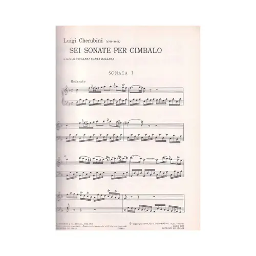 Sei Sonate Per Cimbalo
