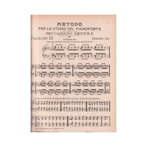 Metodo Para El Estudio Del Piano Libro 12   (Edição Antiga)