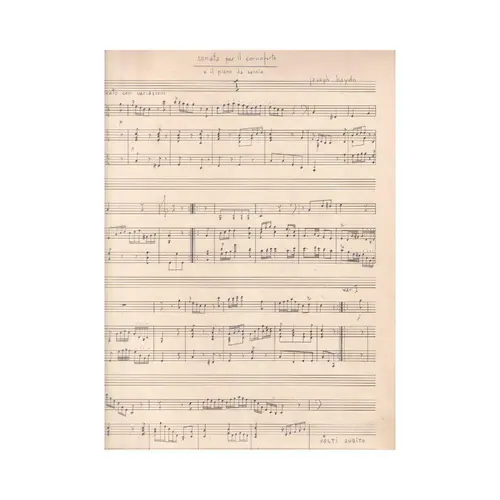 Sonata Per Il Cornoforte  - Manuscrito