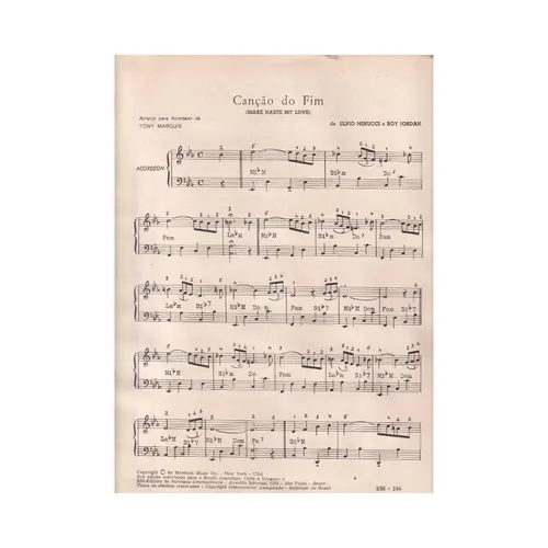 Canção do Fim(Make Haste My Love)