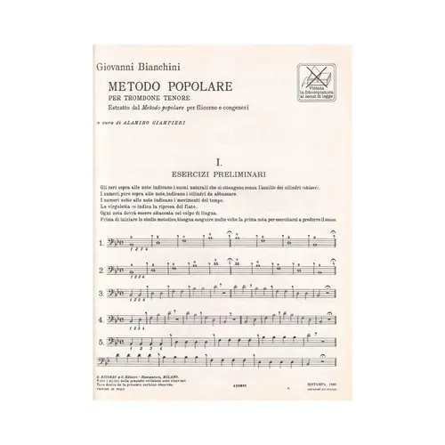 Metodo Populare Per Trombone Tenore