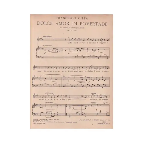 Dolce Amor di Povertade