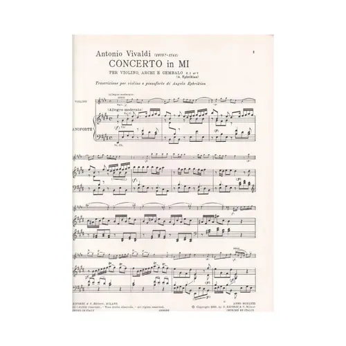 Concerto In Mi (F.I N.7)