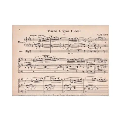 Frank Bridge - First Book of Organ Pieces