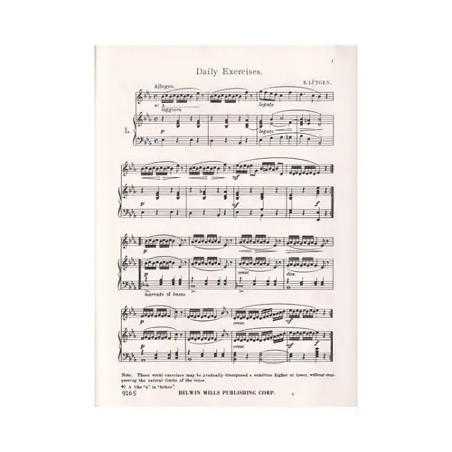 Vocalises: 20 Daily Exercises High Voice Vol.1
