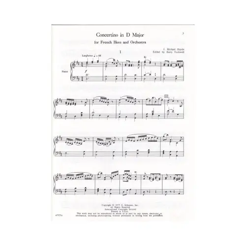 Concertino For French Horn (47525C