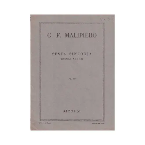 Sesta Sinfonia(Degli Archi)
